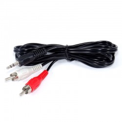 Câble audio Jack 3.5 mm stéréo mâle / 2 RCA mâles (1.5 mètre)