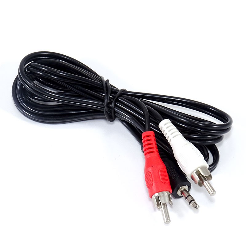 Stereo Audio Cable 3.5mm Jack 2 Male 2 X RCA 1.5m - Arcade Express S.L.