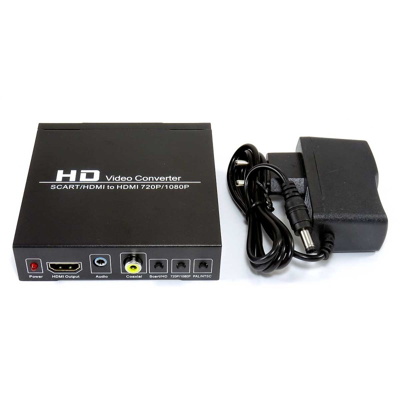 Convertidor SCART a HDMI, Adaptador convertidor de Audio y vídeo